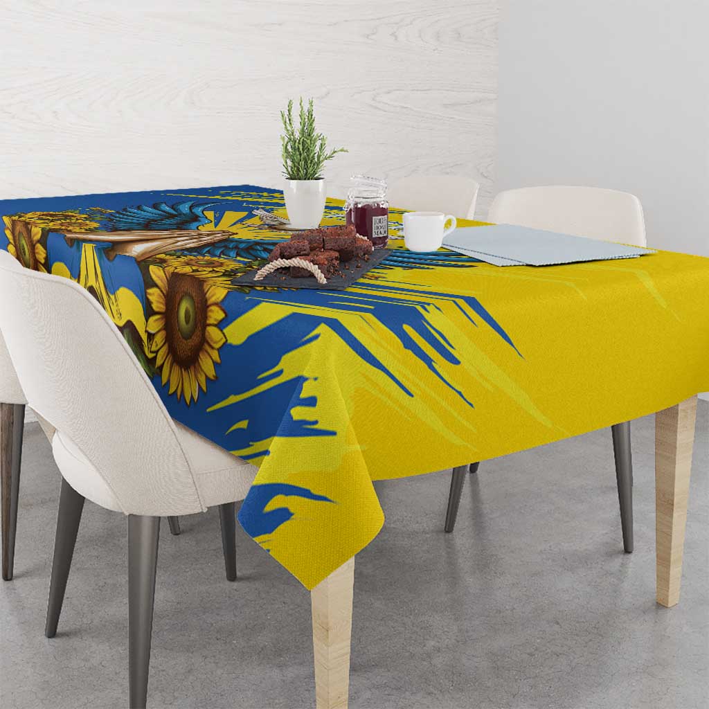 Ukraine Independence Day Tablecloth Ukrainian Dove Sunflower - Wonder Print Shop
