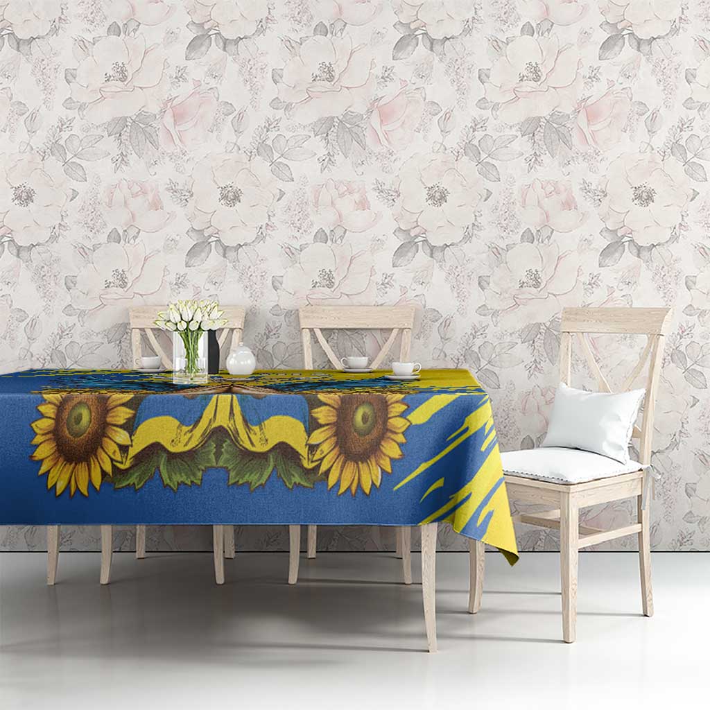 Ukraine Independence Day Tablecloth Ukrainian Dove Sunflower - Wonder Print Shop