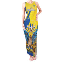 Ukraine Independence Day Tank Maxi Dress Ukrainian Dove Sunflower - Wonder Print Shop