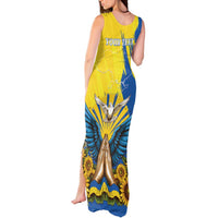 Ukraine Independence Day Tank Maxi Dress Ukrainian Dove Sunflower - Wonder Print Shop