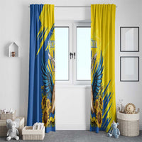 Ukraine Independence Day Window Curtain Ukrainian Dove Sunflower - Wonder Print Shop