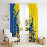 Ukraine Independence Day Window Curtain Ukrainian Dove Sunflower - Wonder Print Shop