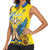 Ukraine Independence Day Women Sleeveless Polo Shirt Ukrainian Dove Sunflower - Wonder Print Shop