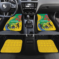Gabon Independence Day Car Mats Gabonaise Flamboyant African Pattern - Wonder Print Shop