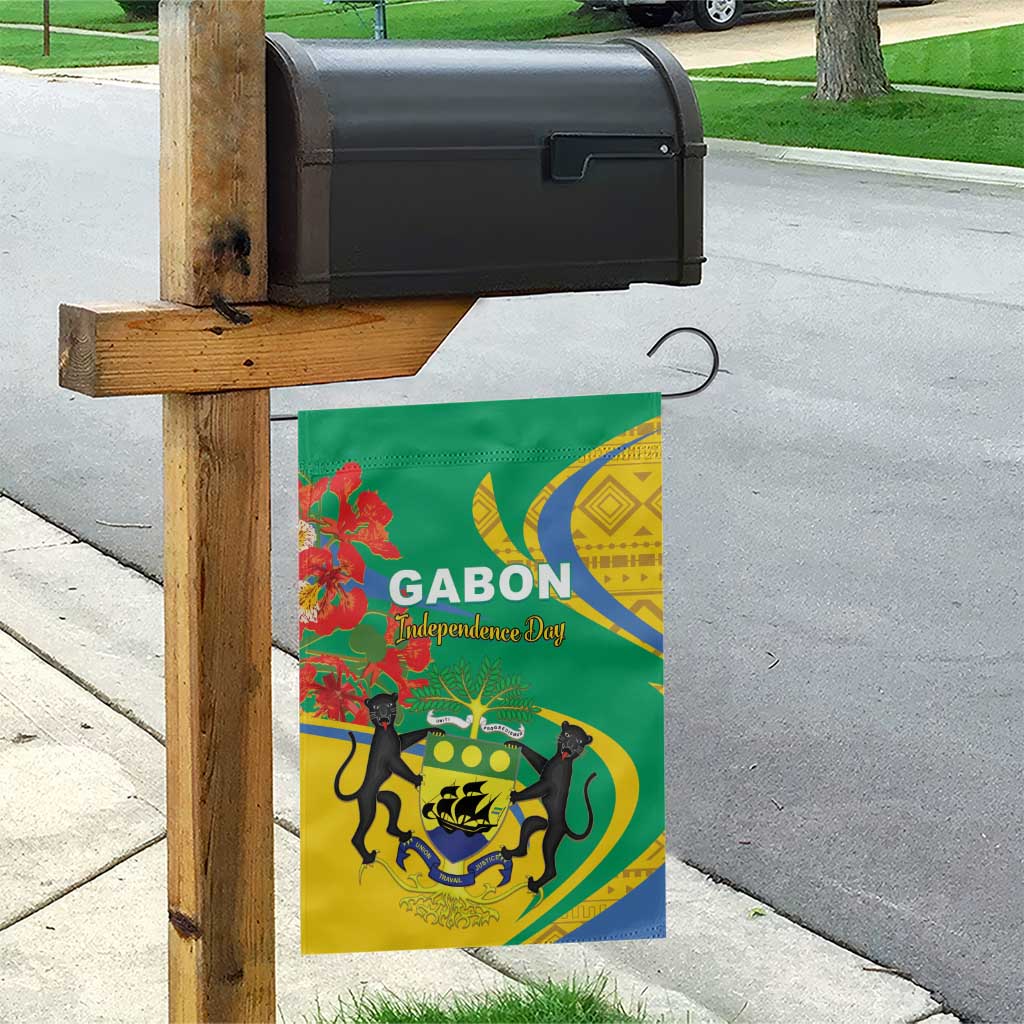 Gabon Independence Day Garden Flag Gabonaise Flamboyant African Pattern - Wonder Print Shop