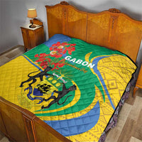 Gabon Independence Day Quilt Gabonaise Flamboyant African Pattern - Wonder Print Shop