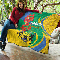 Gabon Independence Day Quilt Gabonaise Flamboyant African Pattern - Wonder Print Shop