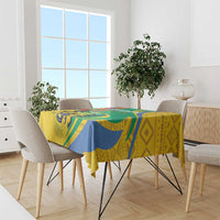 Gabon Independence Day Tablecloth Gabonaise Flamboyant African Pattern - Wonder Print Shop