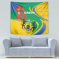 Gabon Independence Day Tapestry Gabonaise Flamboyant African Pattern - Wonder Print Shop