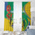 Gabon Independence Day Window Curtain Gabonaise Flamboyant African Pattern - Wonder Print Shop
