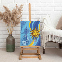 Uruguay Independence Day Canvas Wall Art Sol de Mayo Erythrina Crista Galli - Wonder Print Shop