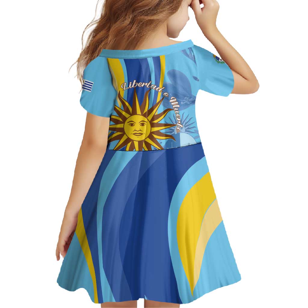 Uruguay Independence Day Family Matching Long Sleeve Bodycon Dress and Hawaiian Shirt Sol de Mayo Erythrina Crista Galli - Wonder Print Shop