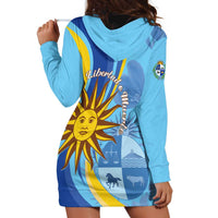 Uruguay Independence Day Hoodie Dress Sol de Mayo Erythrina Crista Galli - Wonder Print Shop