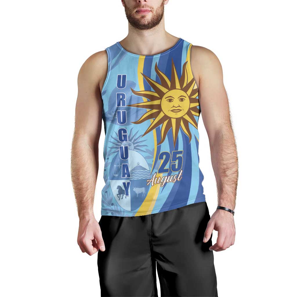 Uruguay Independence Day Men Tank Top Sol de Mayo Erythrina Crista Galli - Wonder Print Shop