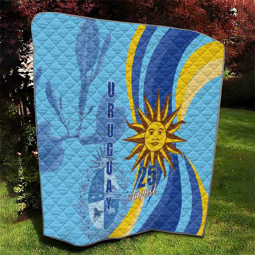 Uruguay Independence Day Quilt Sol de Mayo Erythrina Crista Galli - Wonder Print Shop