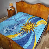 Uruguay Independence Day Quilt Sol de Mayo Erythrina Crista Galli - Wonder Print Shop