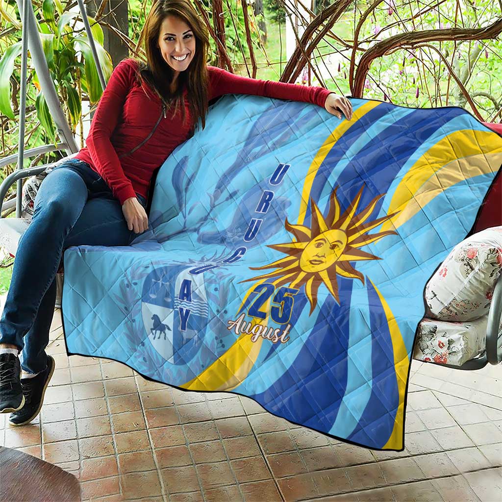 Uruguay Independence Day Quilt Sol de Mayo Erythrina Crista Galli - Wonder Print Shop