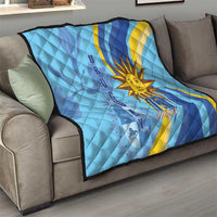 Uruguay Independence Day Quilt Sol de Mayo Erythrina Crista Galli - Wonder Print Shop