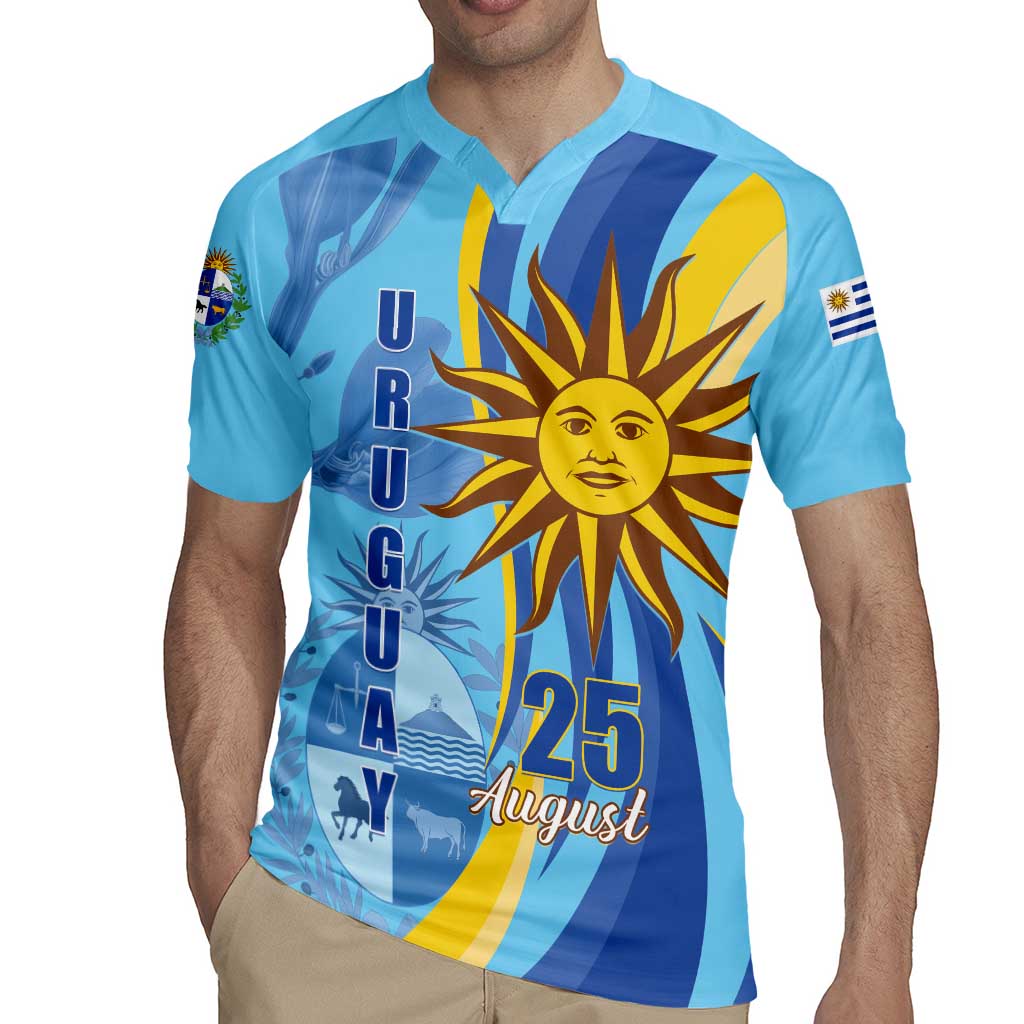 Uruguay Independence Day Rugby Jersey Sol de Mayo Erythrina Crista Galli - Wonder Print Shop