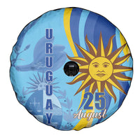 Uruguay Independence Day Spare Tire Cover Sol de Mayo Erythrina Crista Galli - Wonder Print Shop