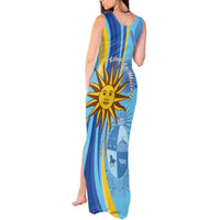 Uruguay Independence Day Tank Maxi Dress Sol de Mayo Erythrina Crista Galli - Wonder Print Shop