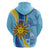 Uruguay Independence Day Zip Hoodie Sol de Mayo Erythrina Crista Galli - Wonder Print Shop