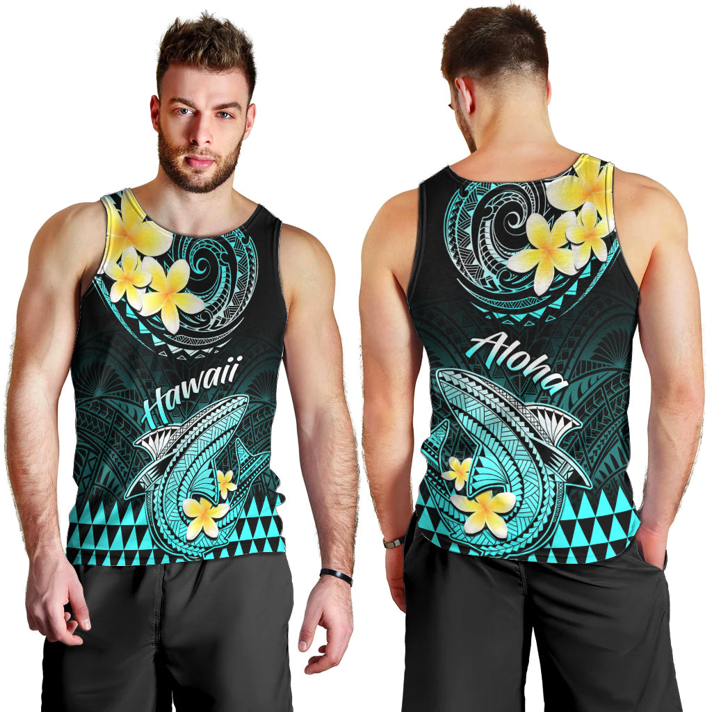 hawaii-men-tank-top-polynesian-shark-with-kakau-turquoise-version
