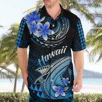 Hawaii Hawaiian Shirt Polynesian Shark with Kakau Blue Version - Wonder Print Shop