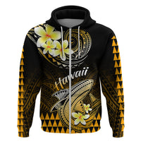 Hawaii Hoodie Polynesian Shark with Kakau Gold Version - Wonder Print Shop
