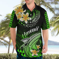 Hawaii Hawaiian Shirt Polynesian Shark with Kakau Green Version - Wonder Print Shop