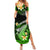 Hawaii Summer Maxi Dress Polynesian Shark with Kakau Green Version - Wonder Print Shop