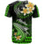 Hawaii T Shirt Polynesian Shark with Kakau Green Version - Wonder Print Shop