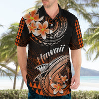 Hawaii Hawaiian Shirt Polynesian Shark with Kakau Orange Version - Wonder Print Shop