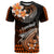Hawaii T Shirt Polynesian Shark with Kakau Orange Version - Wonder Print Shop