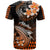 Hawaii T Shirt Polynesian Shark with Kakau Orange Version - Wonder Print Shop