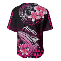 Hawaii Baseball Jersey Polynesian Shark with Kakau Pink Version - Wonder Print Shop