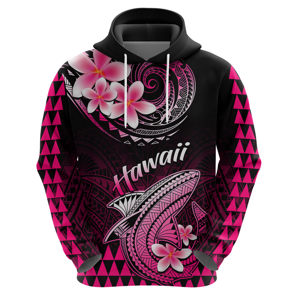 Hawaii Hoodie Polynesian Shark with Kakau Pink Version - Wonder Print Shop