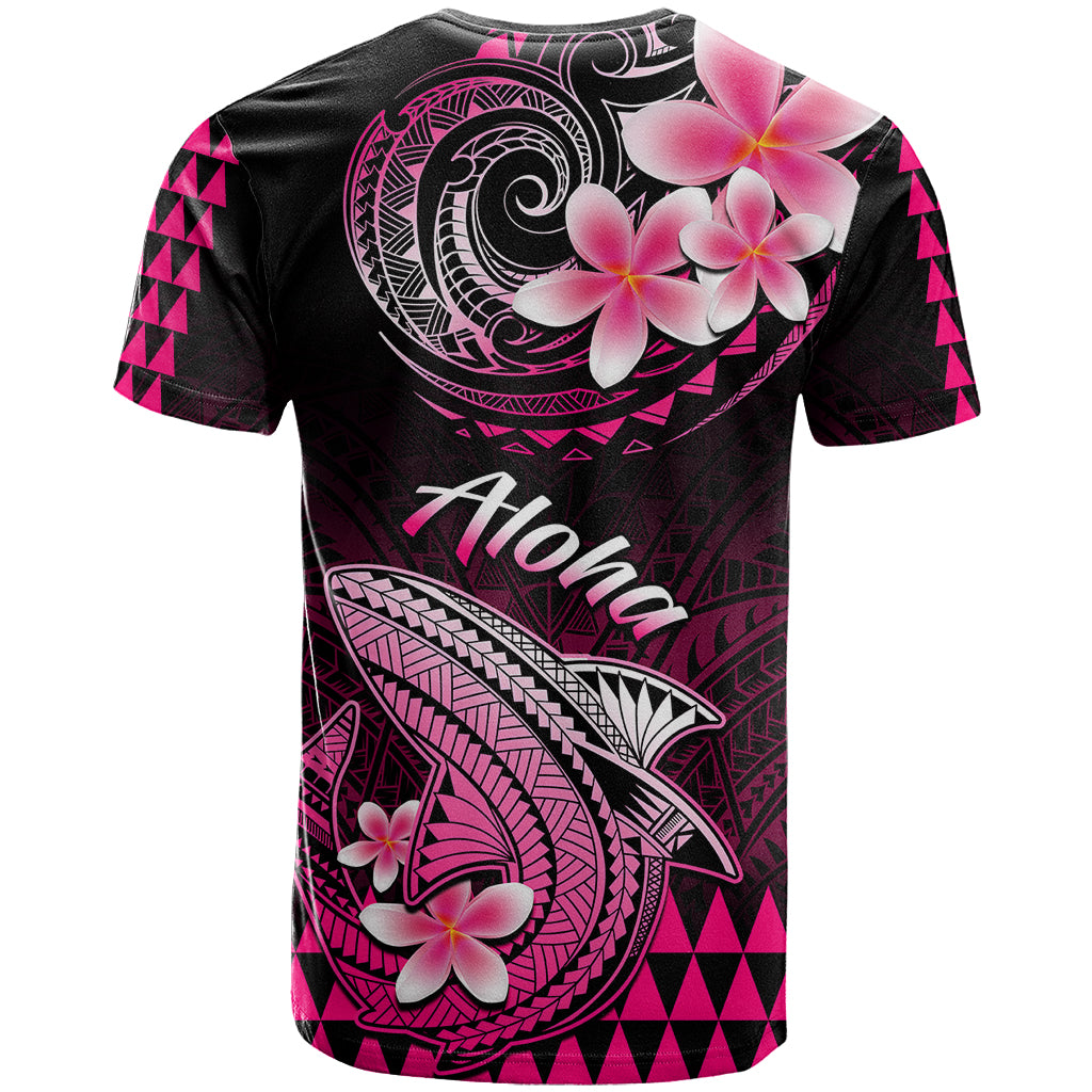 Hawaii T Shirt Polynesian Shark with Kakau Pink Version - Wonder Print Shop