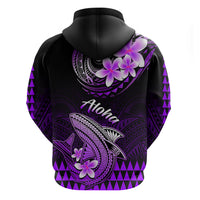 Hawaii Hoodie Polynesian Shark with Kakau Purple Version - Wonder Print Shop