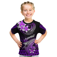 Hawaii Kid T Shirt Polynesian Shark with Kakau Purple Version - Wonder Print Shop