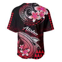 Hawaii Baseball Jersey Polynesian Shark with Kakau Red Version - Wonder Print Shop