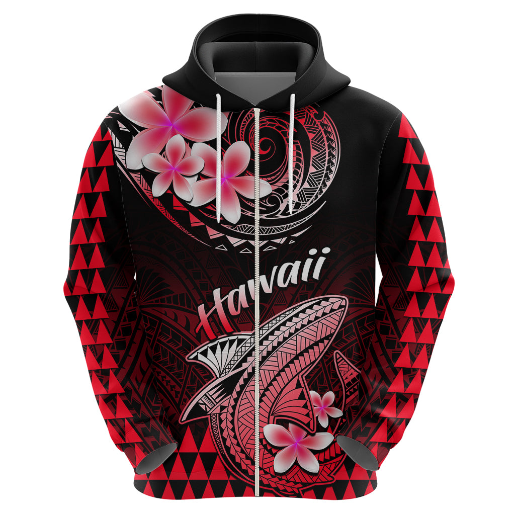 Hawaii Hoodie Polynesian Shark with Kakau Red Version - Wonder Print Shop