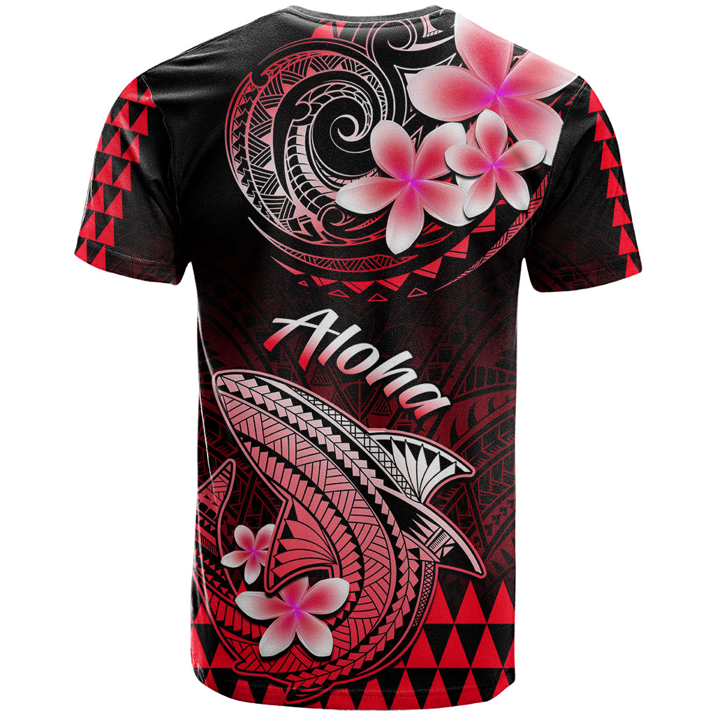 Hawaii T Shirt Polynesian Shark with Kakau Red Version - Wonder Print Shop