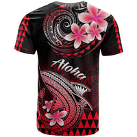 Hawaii T Shirt Polynesian Shark with Kakau Red Version - Wonder Print Shop