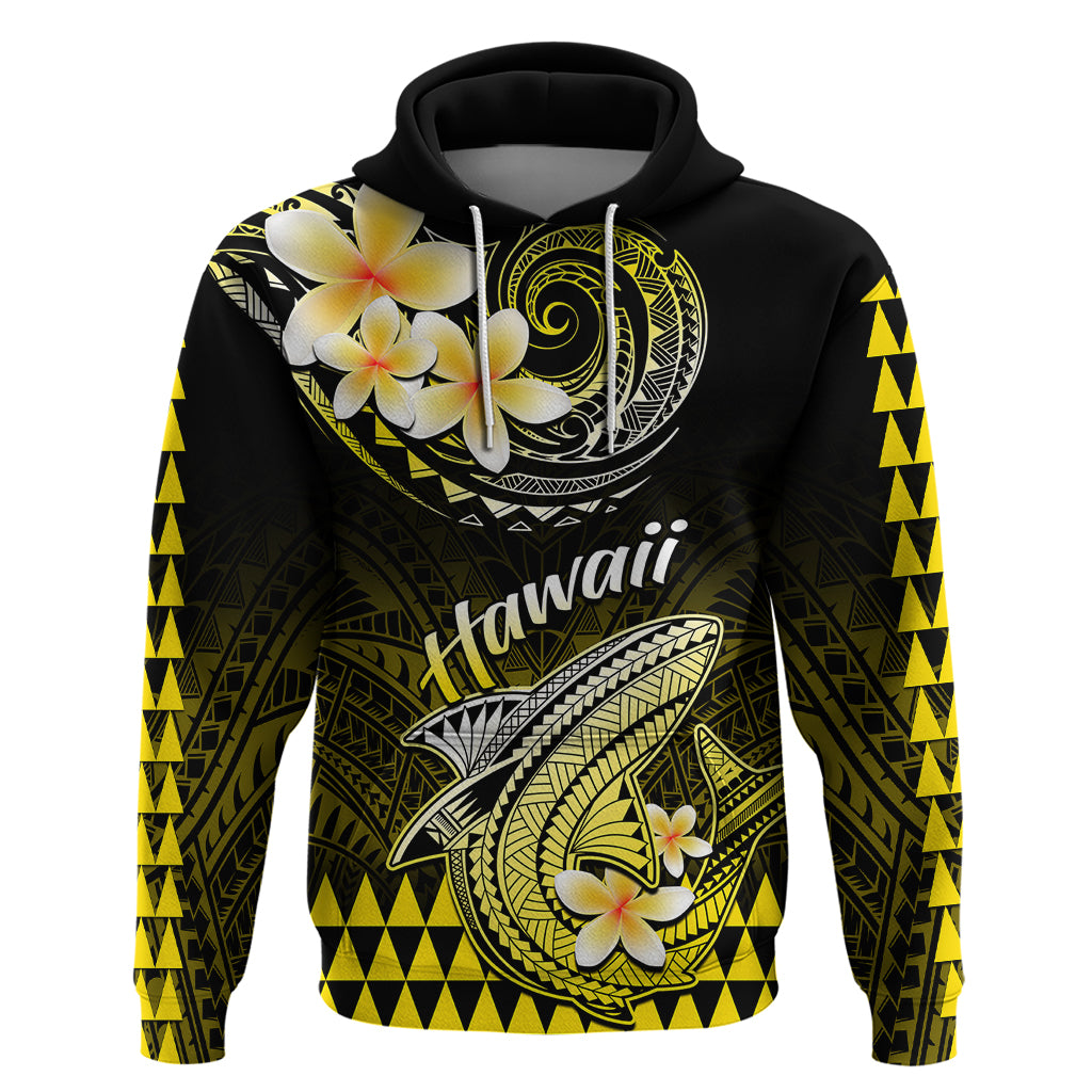 Hawaii Hoodie Polynesian Shark with Kakau Yellow Version - Wonder Print Shop