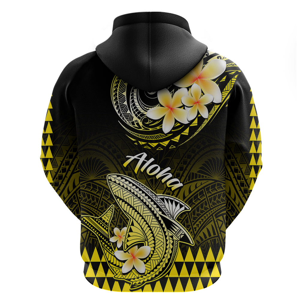 Hawaii Hoodie Polynesian Shark with Kakau Yellow Version - Wonder Print Shop