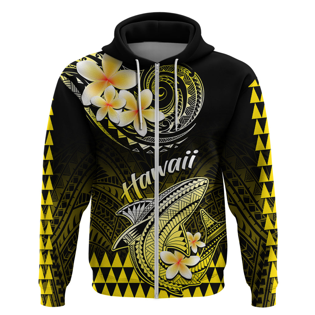 Hawaii Hoodie Polynesian Shark with Kakau Yellow Version - Wonder Print Shop