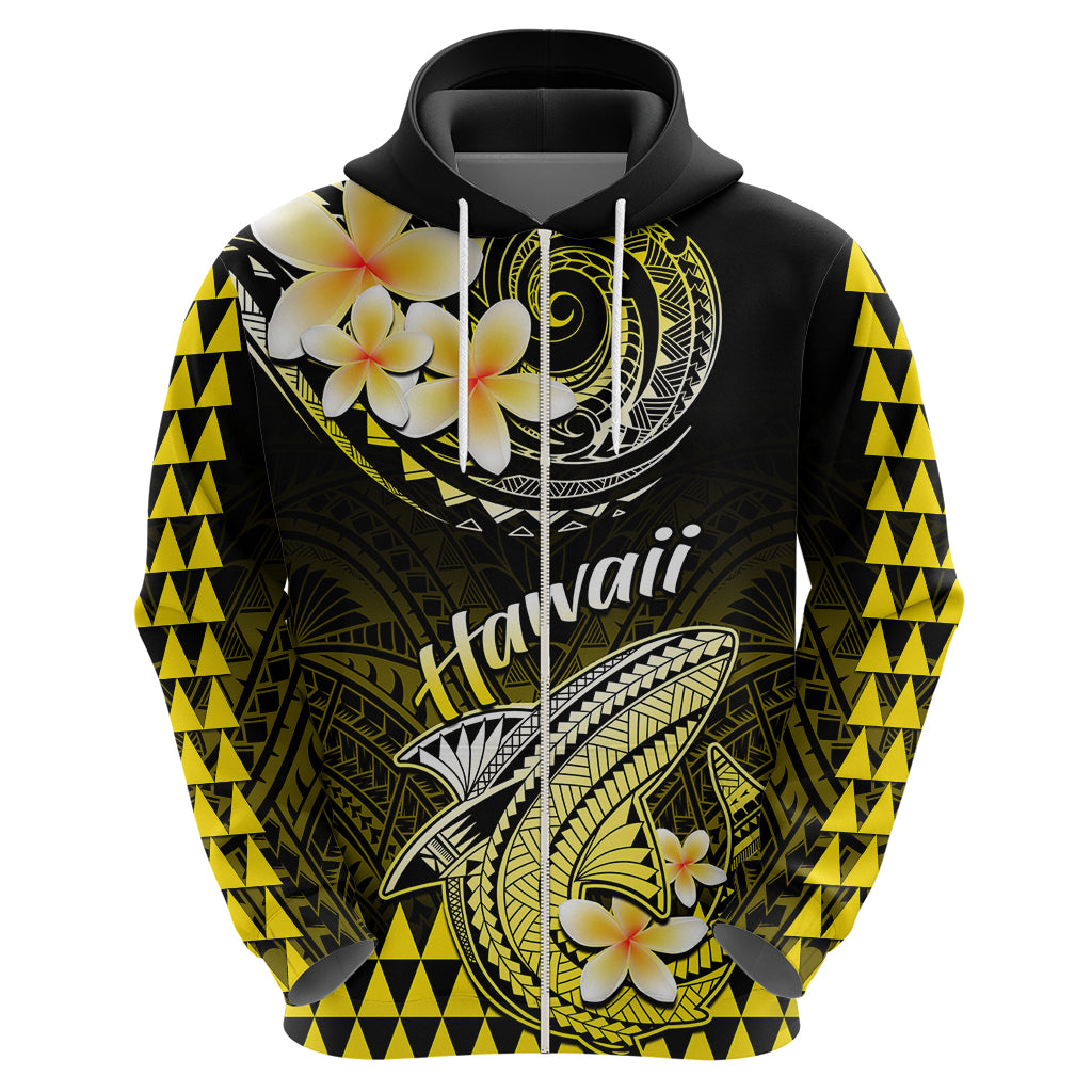 Hawaii Hoodie Polynesian Shark with Kakau Yellow Version - Wonder Print Shop
