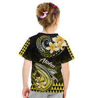 Hawaii Kid T Shirt Polynesian Shark with Kakau Yellow Version - Wonder Print Shop