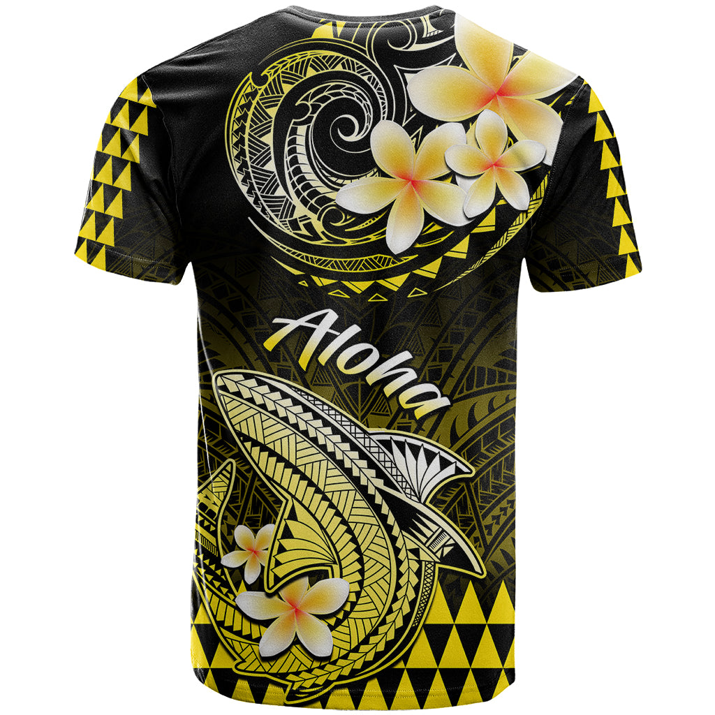 Hawaii T Shirt Polynesian Shark with Kakau Yellow Version - Wonder Print Shop